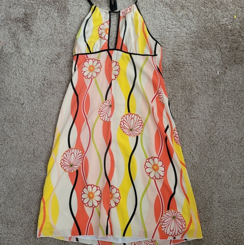 Trina Turk Silk Halter Top Dress Size 4